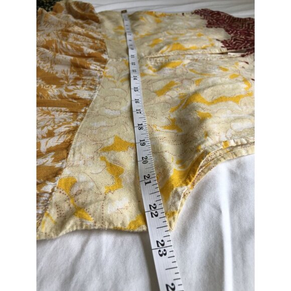 Free People Women's Gotta Have You Tunic Top XS Marigold Tiered Boho Oversized - Picture 7 of 8